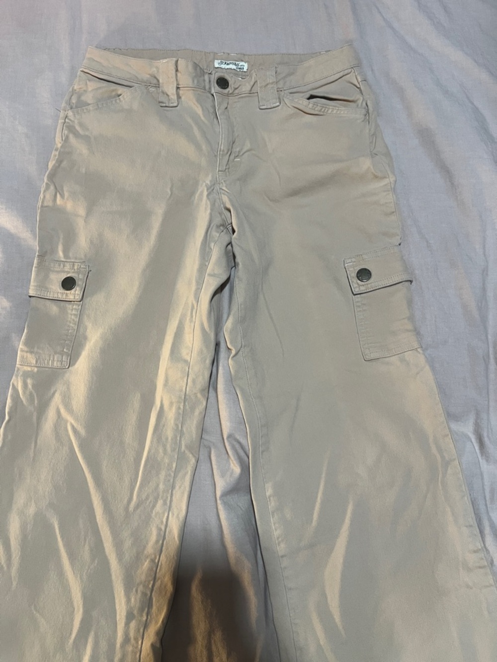 St. John's Bay Light Beige Cargo Pants with Side Flap Pockets